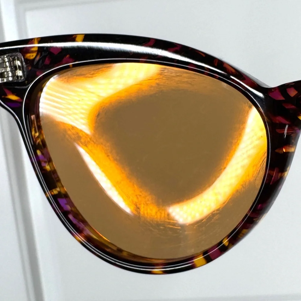 WILDFOX Grand Dame Sunglasses Tortoise Swirl Gold Mirror Lenses RARE